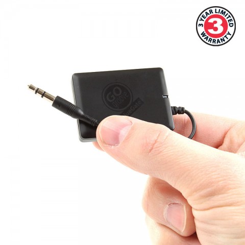 GOgroove Portable Bluetooth Receiver 3.5mm AUX for Cars, Stereos and more - AUX Kit and Black