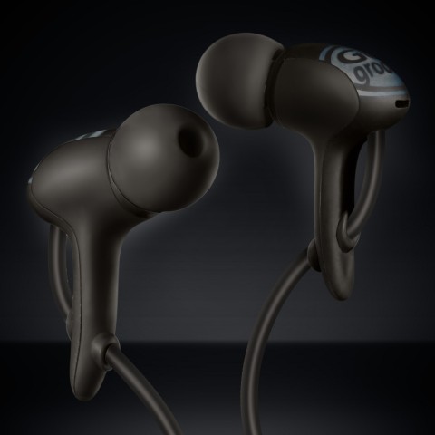 Ultra-Durable Earbuds with Microphone , Soft Gel Buds & Noise Isolating Design - Black