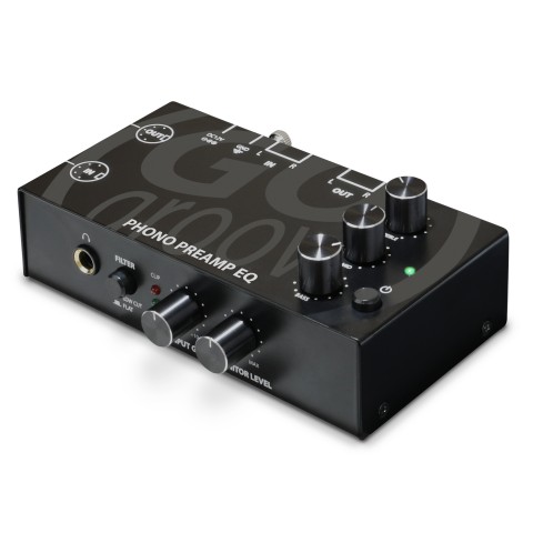 Phono Preamp EQ with 3 Band Equalizer - RIAA Equalization , RCA Input / Output - Black Preamp EQ