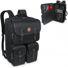 GOgroove Audio Mixer Backpack- Podcast Mixer Case Compatible with RODECaster Pro - Black