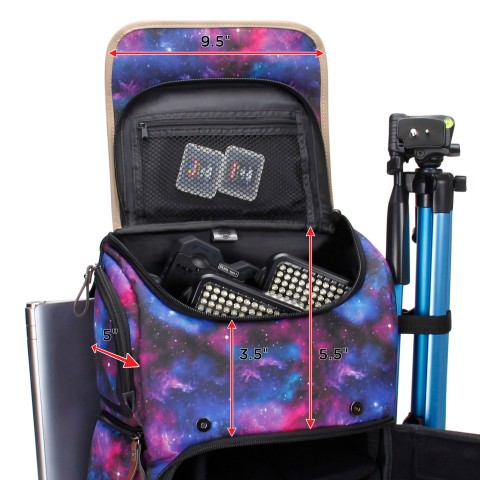 Professional DSLR Camera Backpack Case for Photography and Laptop Travel Use - Galaxy