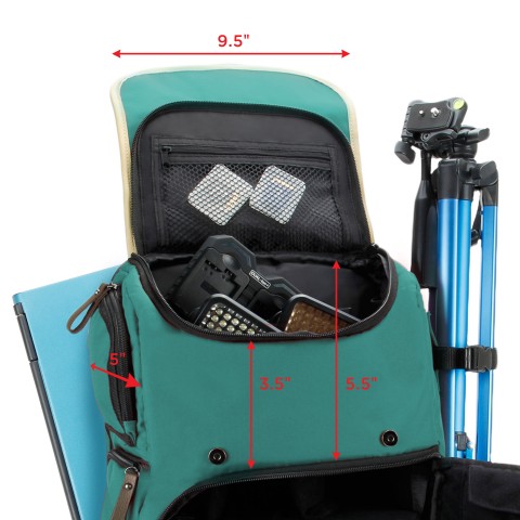 Professional DSLR Camera Backpack Case for Photography and Laptop Travel Use - Green