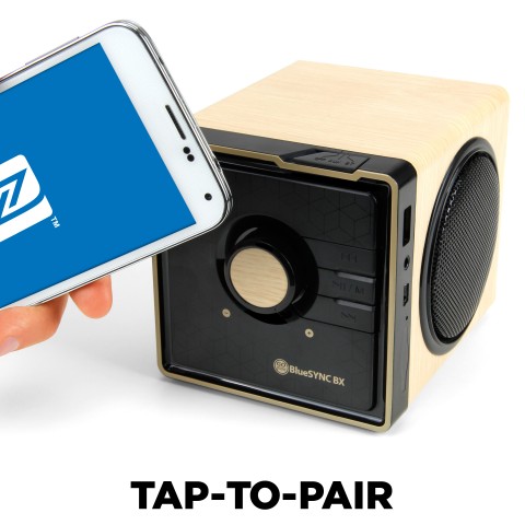 Rechargeable Bluetooth Speaker with Microphone, AUX Port & Rechargeable Battery - Wireless - Wood