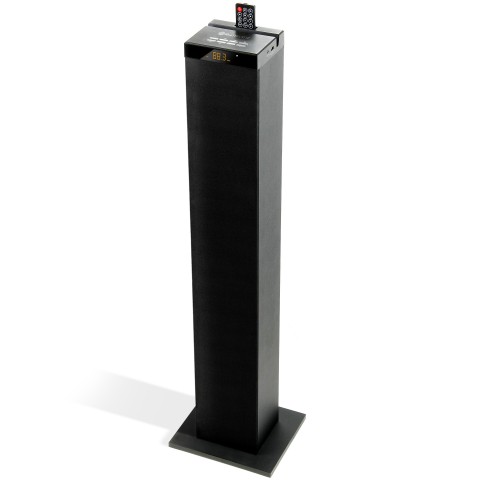 Bluetooth Tower Floor Standing Speaker with Integrated Subwoofer (2.1 Channel) - Black