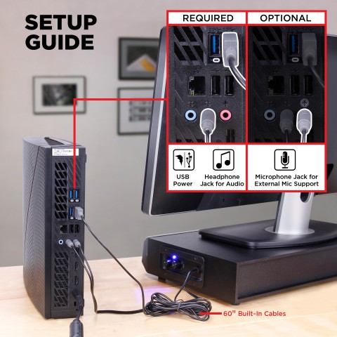 2.1 USB Powered Speaker Monitor Stand - SonaVERSE BSE Sound Base 3