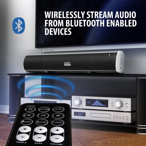 GOgroove BlueSYNC SBR Bluetooth Sound Bar Speaker