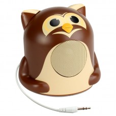 Character Mood Light Speaker w/ Glowing LED Base & 3.5mm Jack - Owl