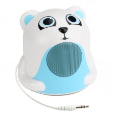 Character Mood Light Speaker w/ Glowing LED Base & 3.5mm Jack - Polar Bear