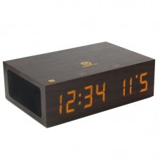 BlueSYNC TYM Real Wood Bluetooth Speaker & Alarm Clock with NFC Pairing - Dark
