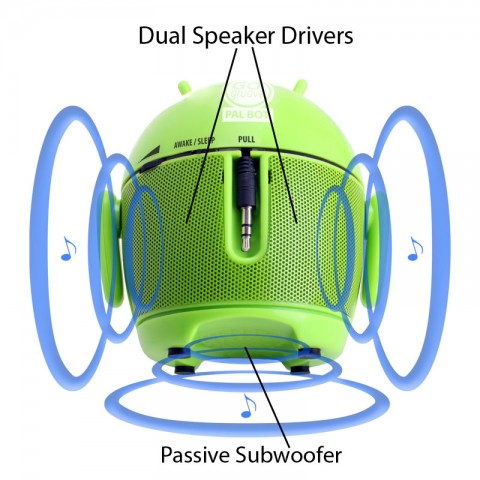 Pal Bot 3.5mm Android Robot Rechargeable Speaker