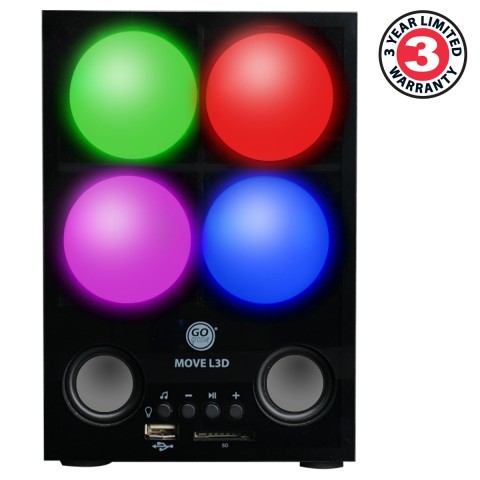 GOgroove SonaVERSE MOVE L3D Rechargeable Color-Changing Speaker