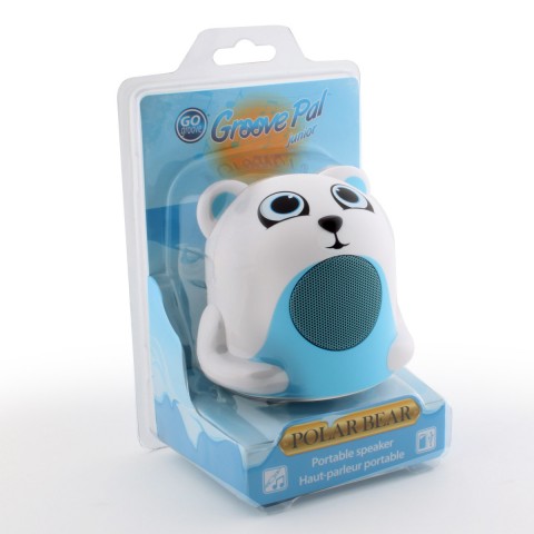Character Mood Light Speaker w/ Glowing LED Base & 3.5mm Jack - Polar Bear