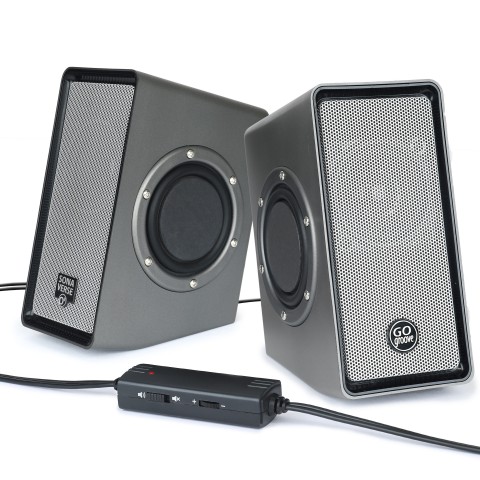 Kinderrijmpjes merk op Mannelijkheid GOgroove SonaVERSE O2 USB Powered Computer Speakers with Dual Passive  Woofers - Grey